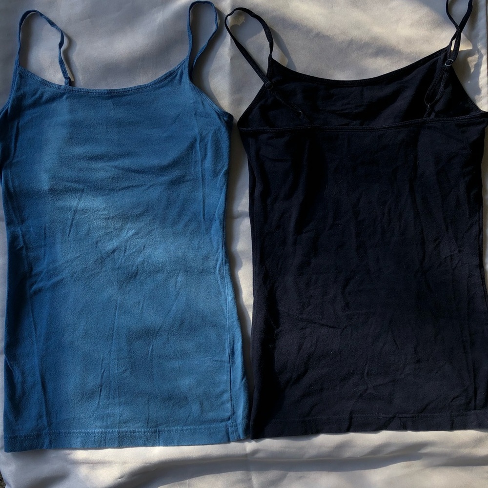 Two adjustable tank tops (blue & navy)